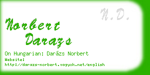 norbert darazs business card