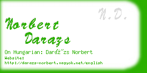norbert darazs business card